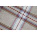 Mid Century Welsh blanket . Herringbone twill in Caramel & Cream with Chestnut and Denim Blue CP12 - 
